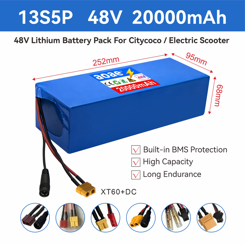60V 30Ah Electric Scooter Battery - Batería para Scooter Eléctrico de 48V,